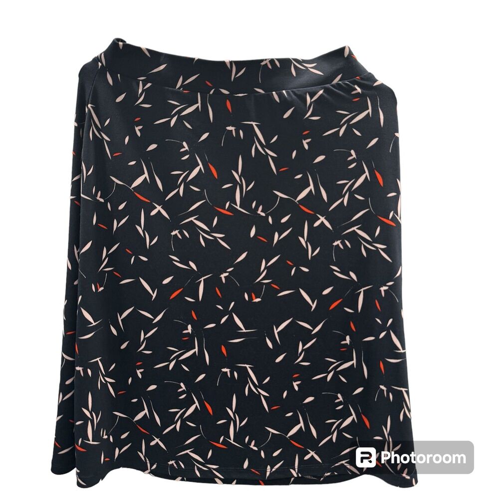 Philosophy b Republic Blue Pink Knee Length Skirt Floral Office Workwear Casual